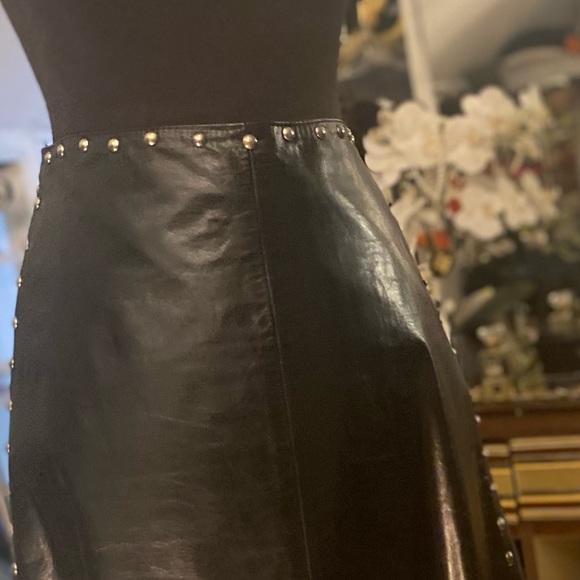 Leather studded maxi skirt - Picture 12 of 16